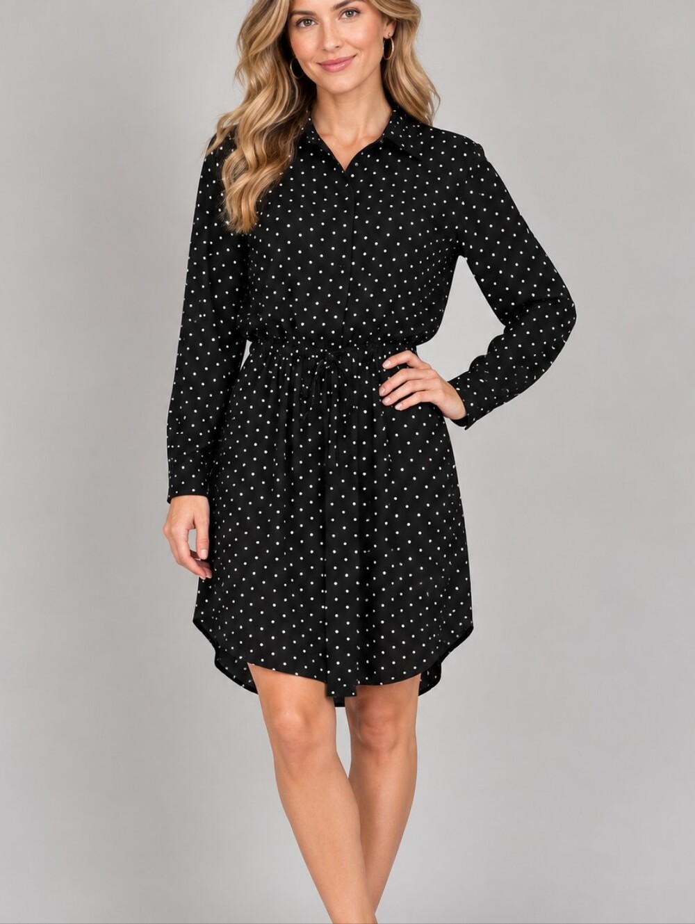Gap FACTORY Retro Polka Dot Land Girl Shirt Dress